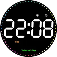 LONGZIMING -Digitale Wanduhr 25,4 cm LED – Digitale Klok – Grote Cijfers – Tijd, Datum, Temperatuur – Timer en Feestdagherinnering met Afstandsbediening – voor thuis en kantoor