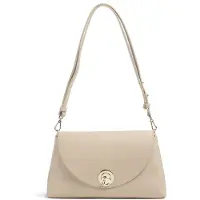Coccinelle Leren schoudertas Nikla Handbag Double Grainy Leather Sandshell / Seagrass beige