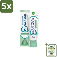 Sensodyne 5 x - Tandpasta - ProGlasur Daily Protection - Dagelijkse Bescherming - 75 ml - Grootverpakking - Tandpasta - Glazuurbescherming - Tanderosie - Fluoride - Dagelijkse Tandpasta