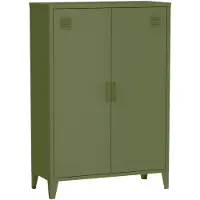 Sweeek - Industriële metalen kast 2 vakken 2 deuren 75cm - soho