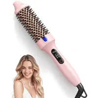 LONGZIMING -Thermoborst - Pluizige Kam - steil haarkam - krultang - steil krullend - Keramisch Gecoat Voor Gelijkmatige Warmte En Haarbescherming - 1 Stuk - Volumegift - Krult - Gladstrijkt - Zwart