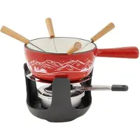 Cosy & Trendy Aspen fondueset gietijzer - 14 cm voor kaas en chocolade