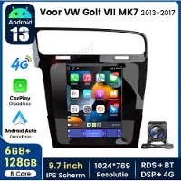 Hexinex Octa-Core autoradio Geschikt voor VW Golf VII 7 (2013-2017) - Draadloos CarPlay, Android Auto, Android 13, multimediaspeler, 6GB+128GB