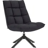 Notio Living Nelly-Loungestoel in Antraciet Microfiber