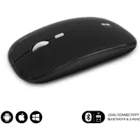 Subblim Raton Dual Flat Muis Zwart Oplaadbaar (Draadloze), Muis, Zwart