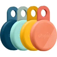 Chipolo LOOP – Bluetooth Tracker & KeyFinder – Oplaadbaar & Waterdicht - Compatibel met Apple Find My & Google Find Hub – 125 dB – Coral, Navy, Honey & Mint - 4 Pack