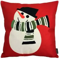 Gek op kussens! Sneeuwpop | 45 x 45 cm | kussenhoes | katoen/linnen