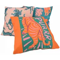 Gek op kussens! Sierkussen multi tiger | 45 x 45 cm | katoen/linnen