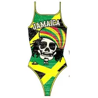 Turbo Jamaica Thin Strap Swimsuit Veelkleurig 9-10 Years Meisje