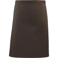 Premier Dames/Dames Mid-Length Apron (Pakket van 2) (Bruin)