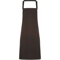 Premier Dames/Dames Slim Apron (geen Zak) / Werkkleding (Pakket van 2) (Bruin)