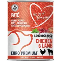 Euro Premium 6x Paté Senior Hondenvoer Nat Chicken & Lamb 400 gr