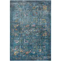 Muratap Picasso sarough vintage vloerkleed blauw laagpolig- 200x200 cm