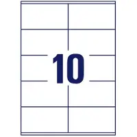 Avery-Zweckform 6137 Universele etiketten 105 x 57 mm Papier Wit 1 stuk(s) Permanent hechtend Laser (zwart/wit)