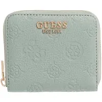 GUESS portemonnee Cresidia II SLG Zip Around Wallet Light Sage Logo mintgroen