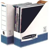 Fellowes System Tijdschriftencassette A4 Blauw, wit 10 stuks 316 x 81 x 263 mm