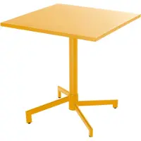 Oviala - Vierkante bistro-tuintafel met opklapbaar blad geel - Palavas
