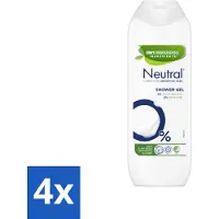 Neutral 4 x - Douchegel - Gevoelige huid - Parfumvrij - 250 ml - Douchegel - Parfumvrije Douchegel - Gevoelige Huid - Douchegel Voor Gevoelige Huid - Biologisch Afbreekbare Douchegel