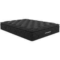 Vente-unique Set 180 x 200 cm bedbodem met opbergruimte, wit + matras met pocketveren met ingebouwd dekmatras van 28 cm dik - BLACK DREAM van YSMÉE
