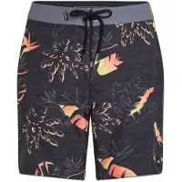 O'Neill Heren boardshort lang zwemshort hyperfreak mysto scallop 19" zwart palm print