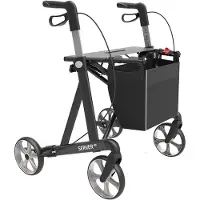 Rehasense Server HD Lichtgewicht XXL Rollator – Extra Brede Rollator - 200kg - Opvouwbaar