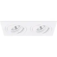 Yphix Torino - Inbouwspot Wit Dubbel - Kantelbaar - 2 Lichtpunten - 175x93mm
