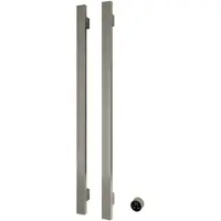 Hotbath &MORE set van 2 rails RASV135 SQUARE135 cm met separate schakelaar Geborsteld Nikkel (Exclusief inbouwdeel)