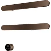 Hotbath &MORE set van 2 rails RASS50 SOFT SQUARE 50 cm met separate schakelaar Tuscan Bronze (Exclusief inbouwdeel)