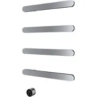 Hotbath &more set van 4 rails rass50 soft square 50 cm met separate schakelaar chroom