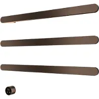 Hotbath &more set van 3 rails rass80 soft square 80 cm met separate schakelaar tuscan bronze