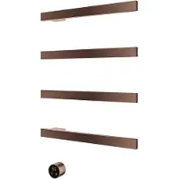 Hotbath &More RAS50 Rails Square handoekwarmerset 50cm met 4 stangen en schakelaar geborsteld koper PVD
