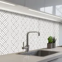 KitchenYeah Keuken achterwand 100x60 cm - Spatscherm zelfklevend Grafisch - Patroon - Modern - Opvallend - Muurbeschermer - Spatwand fornuis