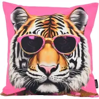 Gek op kussens! Funky tiger | 45 x 45 cm | kussenhoes | katoen/polyester