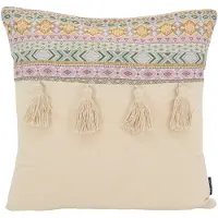 NOVÉE Ibiza tassle | 45 x 45 cm | kussenhoes | katoen/linnen