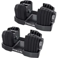 Focus fitness Shift – Verstelbare dumbbellset – 2x24kg – Ruimtebesparend