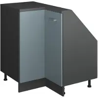 Vicco Rion Kast voor schuine wand Hoekkast – 75.6 x 81.6 cm met 1 deur Blauw-grijs/antraciet
