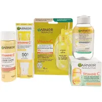Garnier Vitamin C Luxe Cadeauset – 5-delig – Dagcrème + UV Fluid + Glow Booster + Masker + Micellair Water – Cadeau voor haar