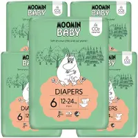 Moomin Baby Eco Wegwerpluiers - 170 stuks - Maat 6 - 12 t/m 24 kg - Absorptie - Anti-allergisch - Pasvorm - Maandbox