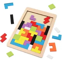 BOTC Houten blokkenpuzzel - Hersenkraker speelgoed - STEM Montessori Tangram puzzel - Intelligentie 3D Russisch blokkenspel