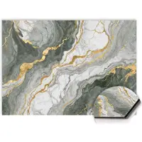 KitchenArt - Luxurious Marble Green Spatscherm - 100x65 cm - Spatscherm Achterwand Keuken - Spatwand Keuken