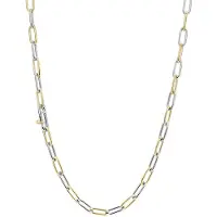 Ti sento Dames Ketting - 925 zilver - Zilver geel verguld - Maat 48 - 3947BI