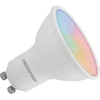 Megaman GU10 PAR16 LED Spot | 5.5W RGBW 220V/240V | 110° Ø50mm Dimbaar | MM12344
