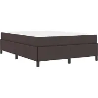 vidaXL Boxspring bed met matras Donkerbruin 140 x 190 cm Stof