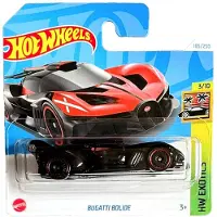 Hot Wheels BUGATTI BOLIDE HYPERCAR BLACK / RED 85/250 1:64 HW EXOTICS 3/10 SHORT CARD