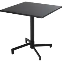Oviala - Vierkante bistro-tuintafel met opklapbaar blad antracietgrijs - Palavas