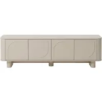 Vente-unique TV-meubel met 4 deuren - Taupe - BRISTANA