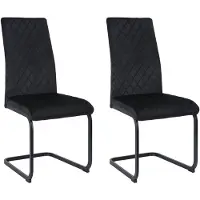 Notio Living Valbourg-Eetkamerstoel - Zwart Fluweel - Set van 2