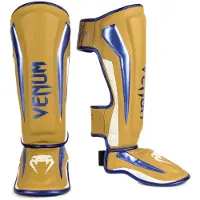 Venum Elite Scheenbeschermers Special Edition Royal Blue Gold - M