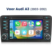 Hexinex HexinexMarket Quad-Core autoradio Geschikt voor Audi A3 S3 - Draadloos CarPlay, Android Auto, Android 15, multimediaspeler, 2GB+32GB