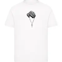 Mister tee - Kids Faith Meets Strength Kinder Tshirt - Kids 158/164 - Wit